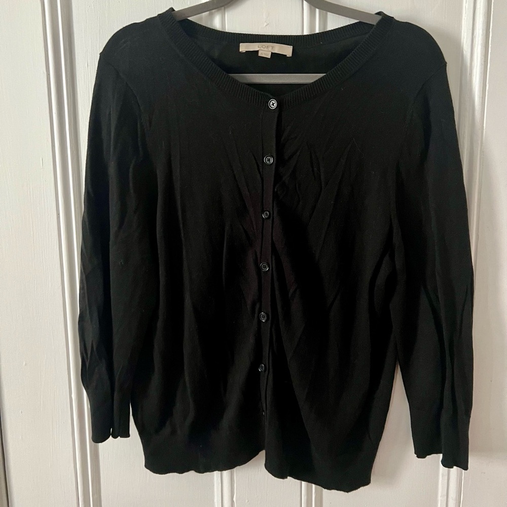 Loft Black Cardigan XL